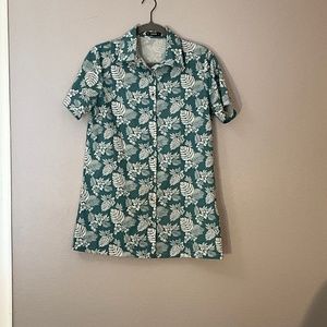 Tropical button down shirt
